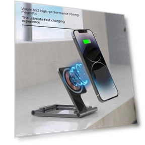 Folding Magsafe Transparent Magnetic Three-in-One Wireless Charger — Chargers