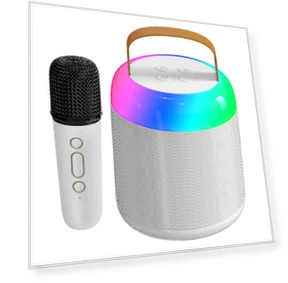 Home Theater Speaker with RGB Light and Wireless Microphone — Portable Audio, VIMAI