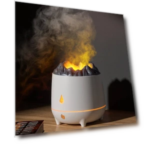 Simulated Flame Humidifier with Night Light — Air Moisturizers