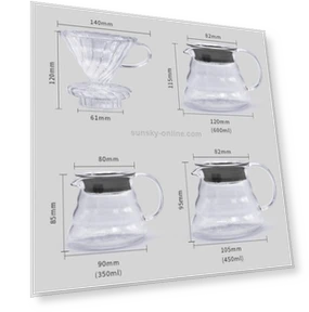 Heat Resistant Hand Brewed Coffee Glass Pot — Pots
