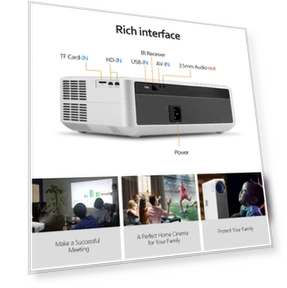 Mini Portable Home Theater LED HD Digital Projector — Home Theater Projectors, AUN