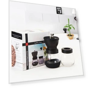 Portable Conical Burr Mill Manual Spice Herbs Hand Grinding Machine Coffee Bean Grinder with Seal Pot — Electric Blade Coffee Grinders