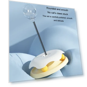 Teasing Cats Toy Turntable With Spring Leaky Food Ball — Cat Playthings