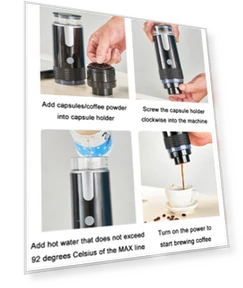 Automatic Portable Cordless Coffee Maker — Brewing Excellence