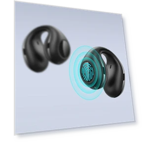 Bluetooth Clip-on Open Ear Headphones — In-Ear Headphones, Coowoo