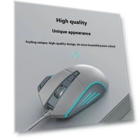 Wired Gaming Mouse with Light Emitting Buttons — Mouse Pads, Langtu