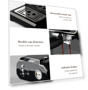 Home Small Semi Automatic High Pressure Steam Milk Foaming Coffee Machine — Brewing Excellence, RAF