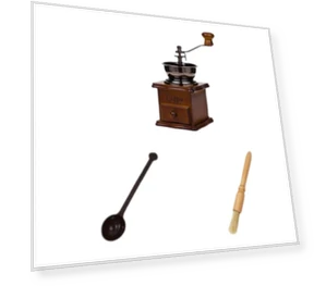 Manual Coffee Mill with Wood Stand Bowl — Electric Blade Coffee Grinders
