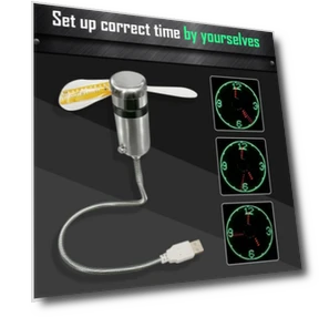 Mini Time And Temperature Display with LED Light — Clock