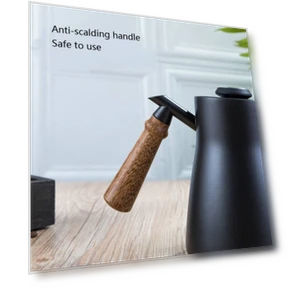 Stainless Steel Coffee Hand Pot with Wooden Handle — Pots