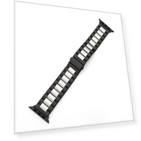 Fold Buckle 3 Beads Stainless Steel Watch Band — Bands