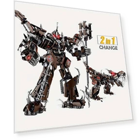 2-in-1 Movie Series Robot-Dragon Mechanical Building Blocks Toy Set — Construction Kits, KAZI