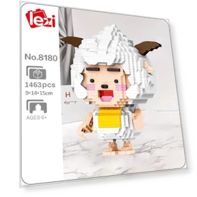 Lazy Smart Sheep Stupid Wolf 3D Mini Diamond Building Blocks — Construction Kits, Fun Building Blocks