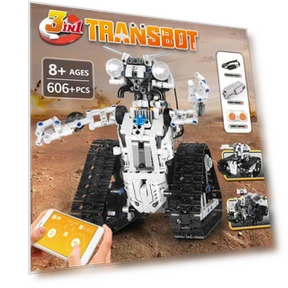Technical Building Block with Remote Control App, 3-in-1 Robot Transbot MOC Model — Construction Kits, MOULD KING