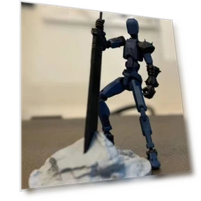 3D Printed Titan Robot Mobile Doll Set — Collectible Statues, Ren Beauty