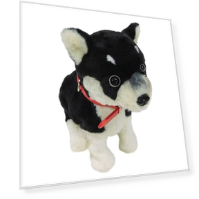 Talking, Moving, Singing, Dancing Kuroshibu Love Robot Shiba Inu Plush Toy — Interactive, YRstudio