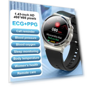 ECG 24H Heart Rate Blood Pressure Blood Oxygen Health Monitoring Smartwatch — Smartwatches, SACOSDING