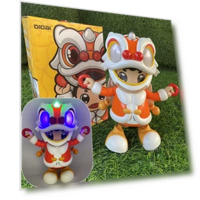 Electric Lion Dance Robot Doll — Interactive Animal Companions, Love DIY