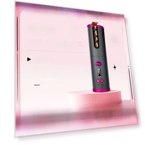 Mini Smart Home Wireless Charging LCD Display Hair Curler — Curling Wands, VividTrove