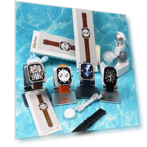 Smartwatch with Curved 3D Display and Genuine Leather Sports Band — Wearable Accessories, Voyex