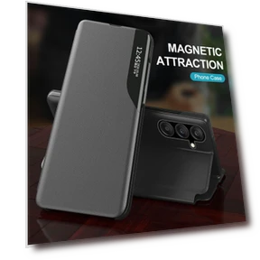 Magnetic Leather Smart View Case — Phone Accessories, LUJING-Treasure Bag