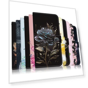 Wallet Book with Fashionable Artificial Leather Prints — Protective Cases, Best Phone Cases
