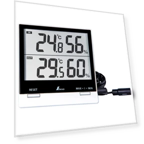 Digital Thermohygrometer with Waterproof External Sensor — Home Climate Control, JP Create mege