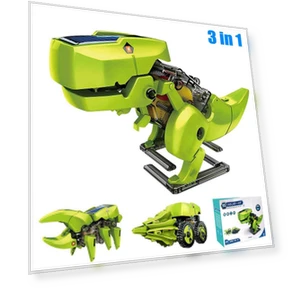 Educational Solar-Powered Dinosaur Robot Building Kit — Solar Power, TOMTOP JMS