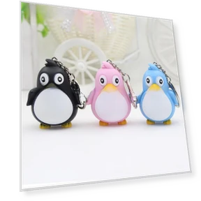 LED Glow Keychain Penguin with Sound — Keychains, AI Supermarket