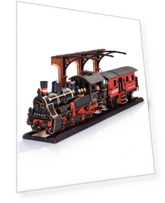 3D Wooden Puzzle Train — Educational, Robotime
