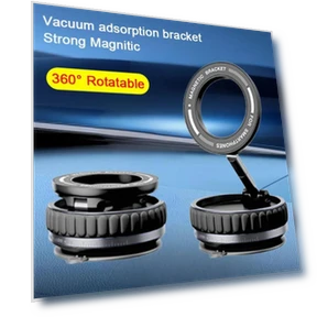 Magnetic Car Phone Holder with Vacuum Suction — Dashboard Installation Kits, Meiteai-All