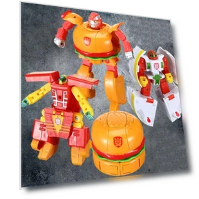 Robot Transformer in the Form of French Fries Hamburger — Pretend Play, Fengheyours