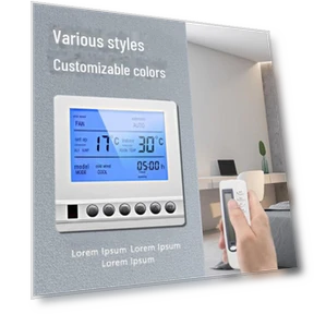 Centralized Network Fan Coil Unit with LCD Display — Split-System, AI Supermarket