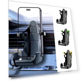 Racing Seat Design Car Phone Holder Mount Stand — Dashboard Installation Kits, World Auto Parts