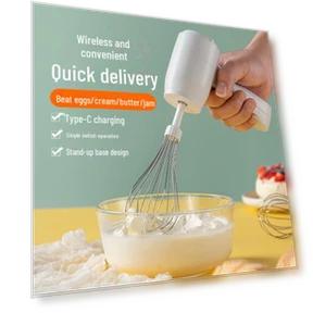Wireless Handheld Multifunctional Electric Whisk — Beaters, AI Supermarket