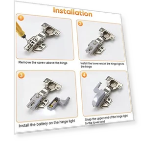 Intelligent Induction Cabinet Hinge LED Light — Under-Cabinet Mounts