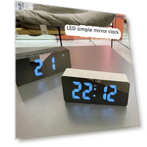 LED Mirror Alarm Clock — Clocks, AI Supermarket