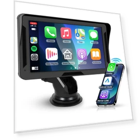 Portable Car Radio with Wireless CarPlay and Android Auto — Stereo Receivers, Hodozzy
