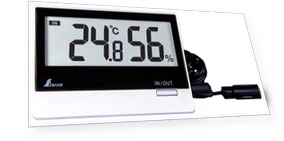 Digital Thermohygrometer with Waterproof External Sensor — Home Climate Control, Shinwa Sokutei