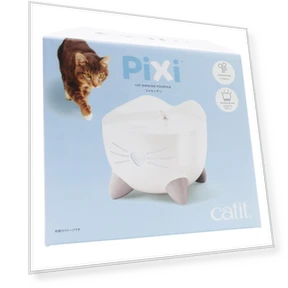 Pixi Fountain White Quiet Cat Smart Waterer — Fountains, Hidden Nest