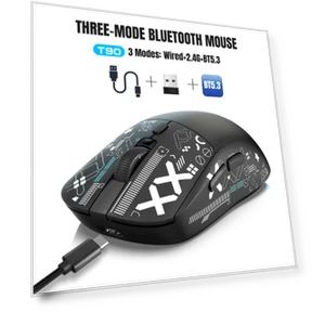 Silent Three-Mode Wireless Mouse — Mouse Pads, StrideBox