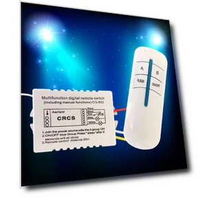 Wireless Remote Digital Switch for Two Lamps — Light Dimmers, Bright Lighting
