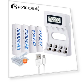 Ni-MH Rechargeable Battery with USB Smart Fast Charger — Batteries, PALO
