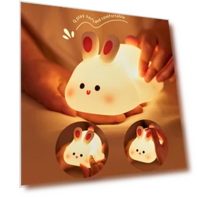 Adorable Rabbit Night Light with Timer — Night Lights, teacher hua