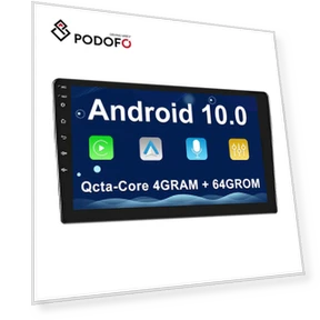 AI Voice 8-Core 4+64G 2 Din 10.1-inch IPS Android 10.0 Car Stereo — Stereo Receivers, Podofo