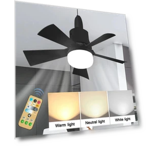 Ceiling Fan with LED Light and Remote Control — Ceiling Fans, happy8