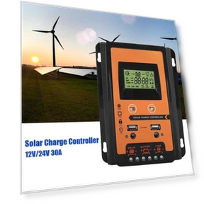 Solar Charge Controller with LCD Display and Dual USB Light — Chargers, Power Tool