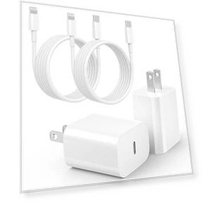 20W USB C Fast Charger with Lightning Cables — Chargers, Ximytec