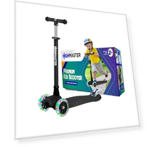 3 Wheel Kick Scooter — Helmets, HighMaster