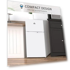 Mini Fridge with Freezer — Mini Fridges, HOMCOM